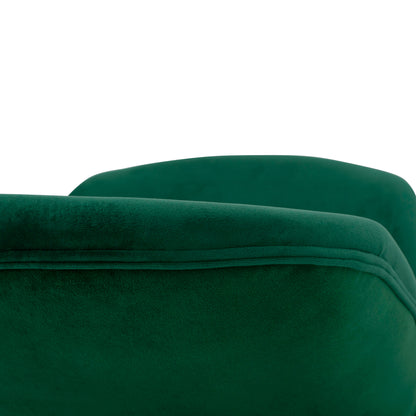 Bar Stool Middle Height Nora HM8524.03 Velvet Cyppress Green & Gold  metallic Frame 52x61,5x103 cm.