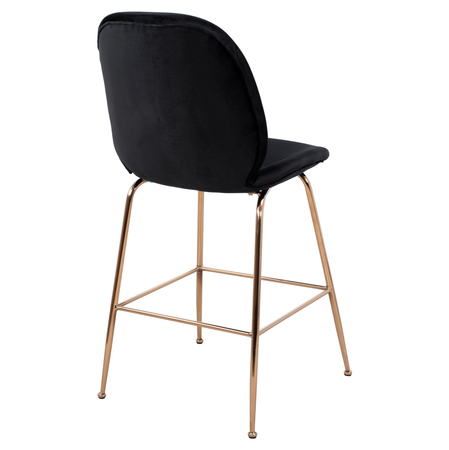 Bar Stool Nora Black Velvet & Gold Metallic Frame HM8524.04 48x61x103 cm