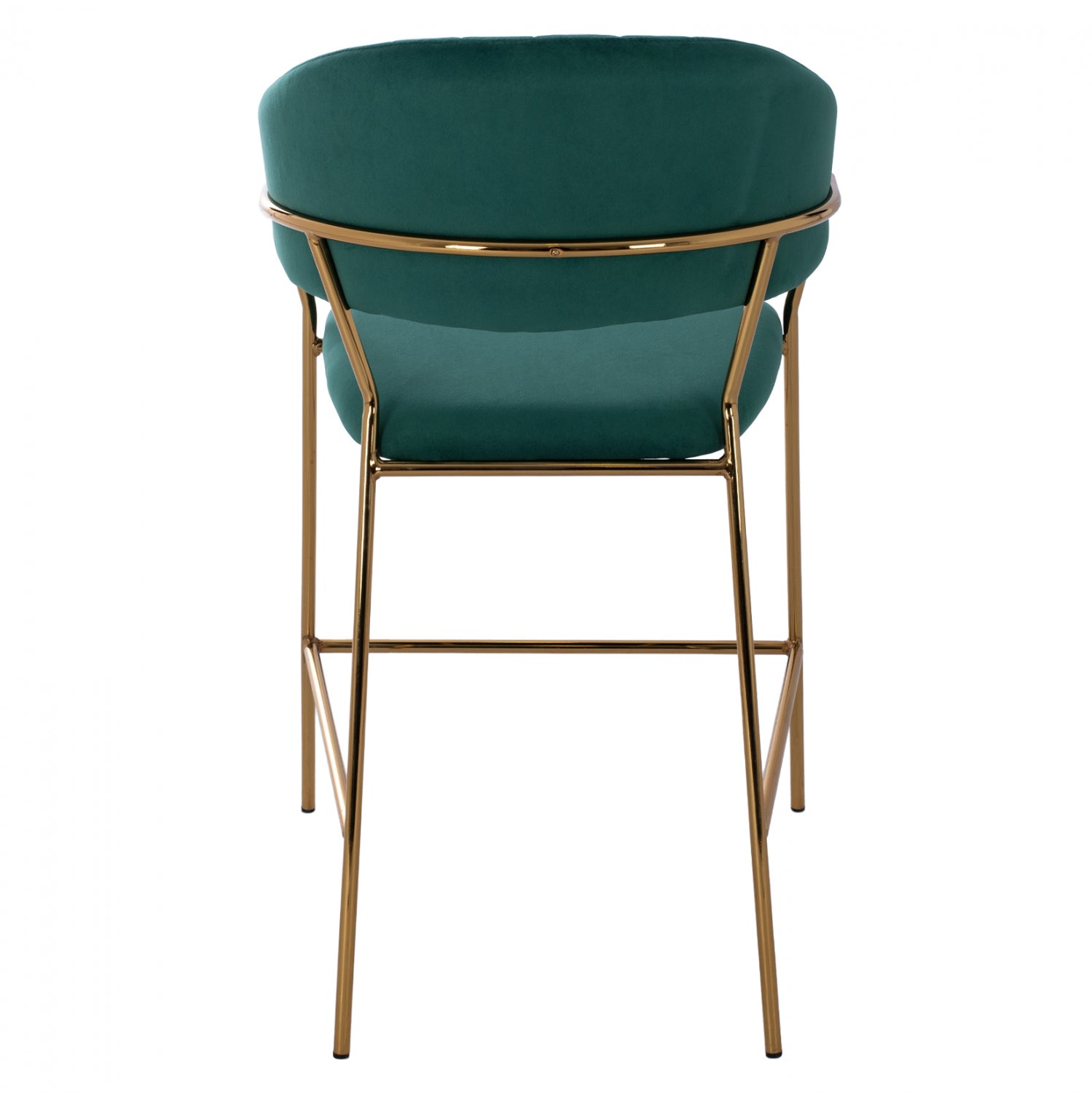 MEDIUM HEIGHT STOOL HM8734.03 GREEN VELVET GOLDEN FRAME 60x55x100Y cm.
