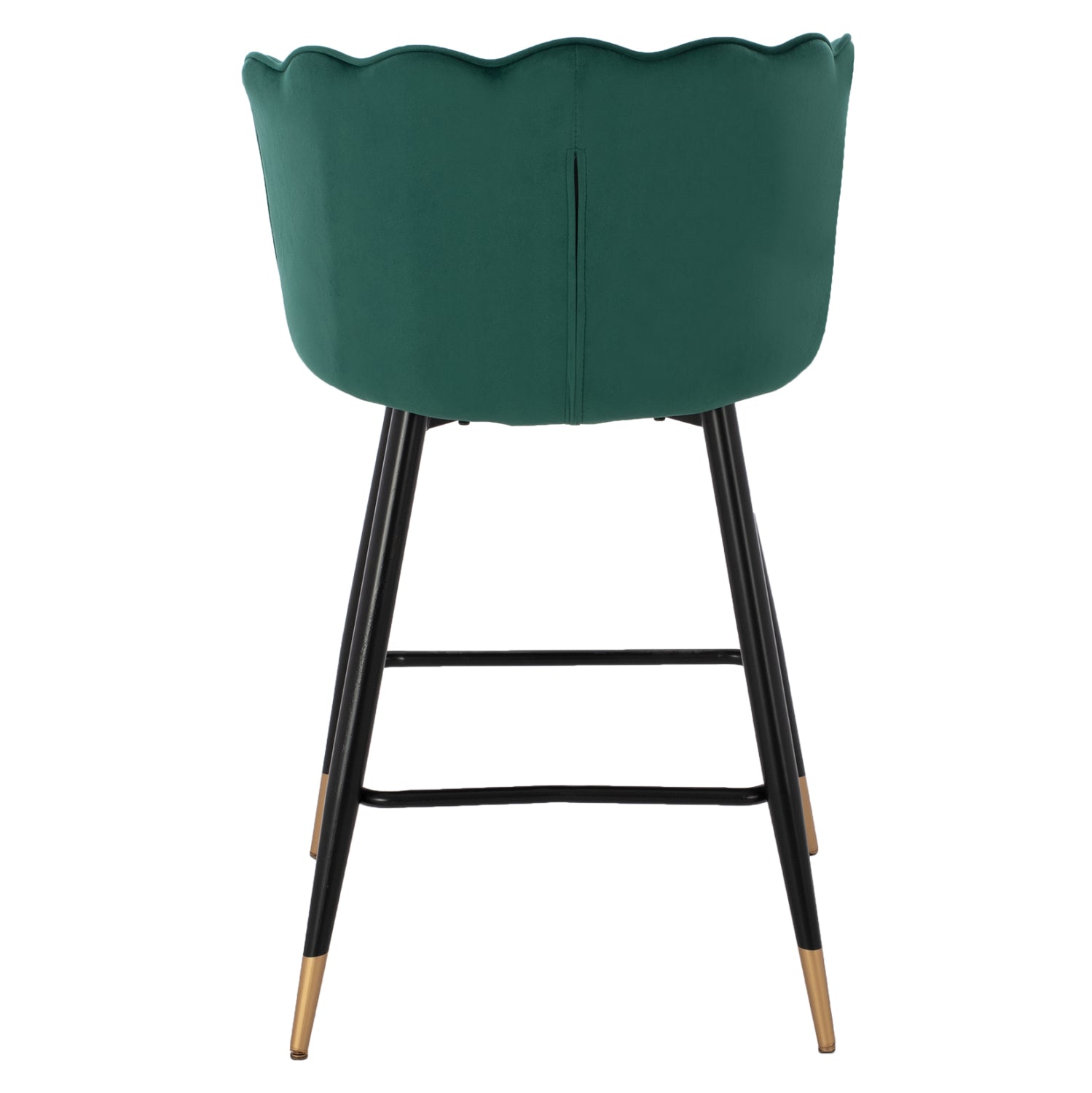 MEDIUM HEIGHT STOOL HM8736.03 VELVET GREEN METAL FRAME 50x50x90 cm.