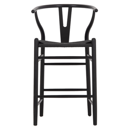 BAR STOOL BRAVE HM9405.04 WITH WISHBONE BACK-BEECH WOOD-BLACK 48x53x100Hcm.