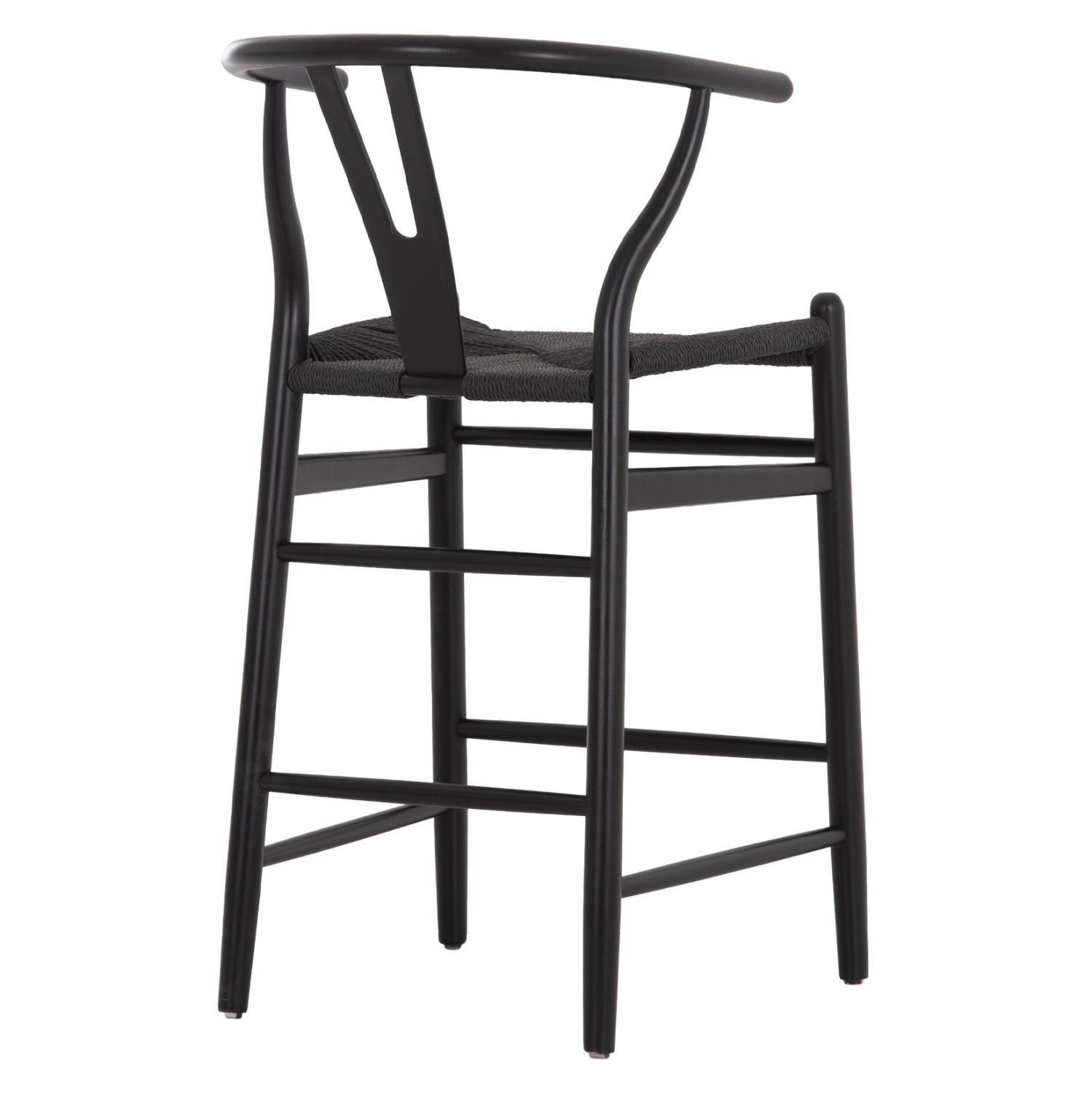 BAR STOOL BRAVE HM9405.04 WITH WISHBONE BACK-BEECH WOOD-BLACK 48x53x100Hcm.