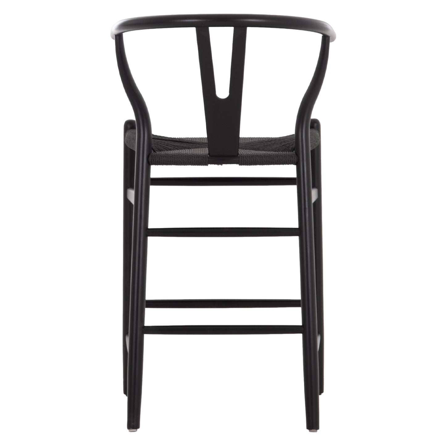 BAR STOOL BRAVE HM9405.04 WITH WISHBONE BACK-BEECH WOOD-BLACK 48x53x100Hcm.