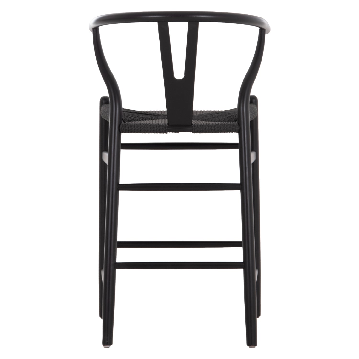 BAR STOOL BRAVE HM9405.04 WITH WISHBONE BACK-BEECH WOOD-BLACK 48x53x100Hcm.
