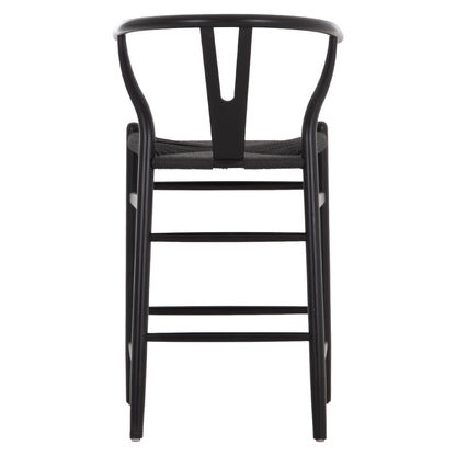 BAR STOOL BRAVE HM9405.04 WITH WISHBONE BACK-BEECH WOOD-BLACK 48x53x100Hcm.