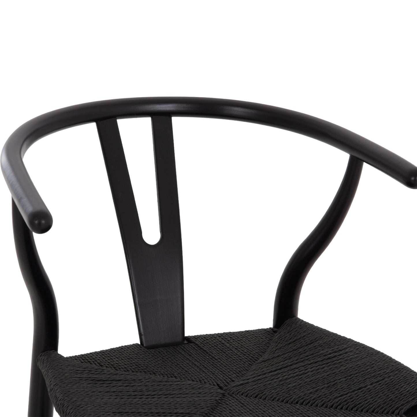 BAR STOOL BRAVE HM9405.04 WITH WISHBONE BACK-BEECH WOOD-BLACK 48x53x100Hcm.