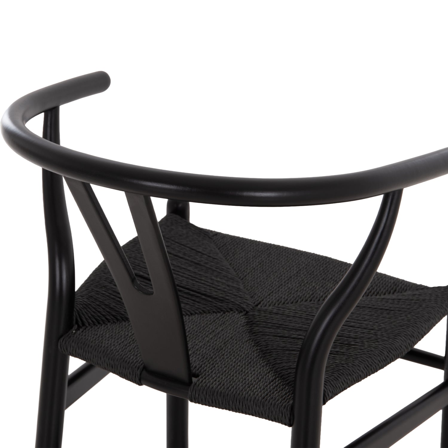 BAR STOOL BRAVE HM9405.04 WITH WISHBONE BACK-BEECH WOOD-BLACK 48x53x100Hcm.