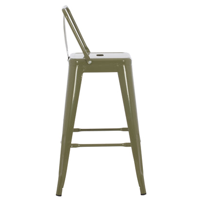 ΣΚΑΜΠΟ ΜΕΣΑΙΟΥ ΥΨΟΥΣ ΜΕΤΑΛΛΙΚΟ MELITA ΣΕ DARK OLIVE GREEN HM8574.03 42x42x98 cm.