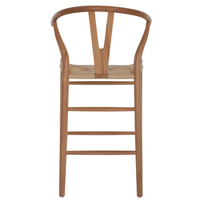 BAR STOOL BRAVE BEECH WOOD NATURAL WISHBONE BACK HM9405.01 48x53x100Hcm.