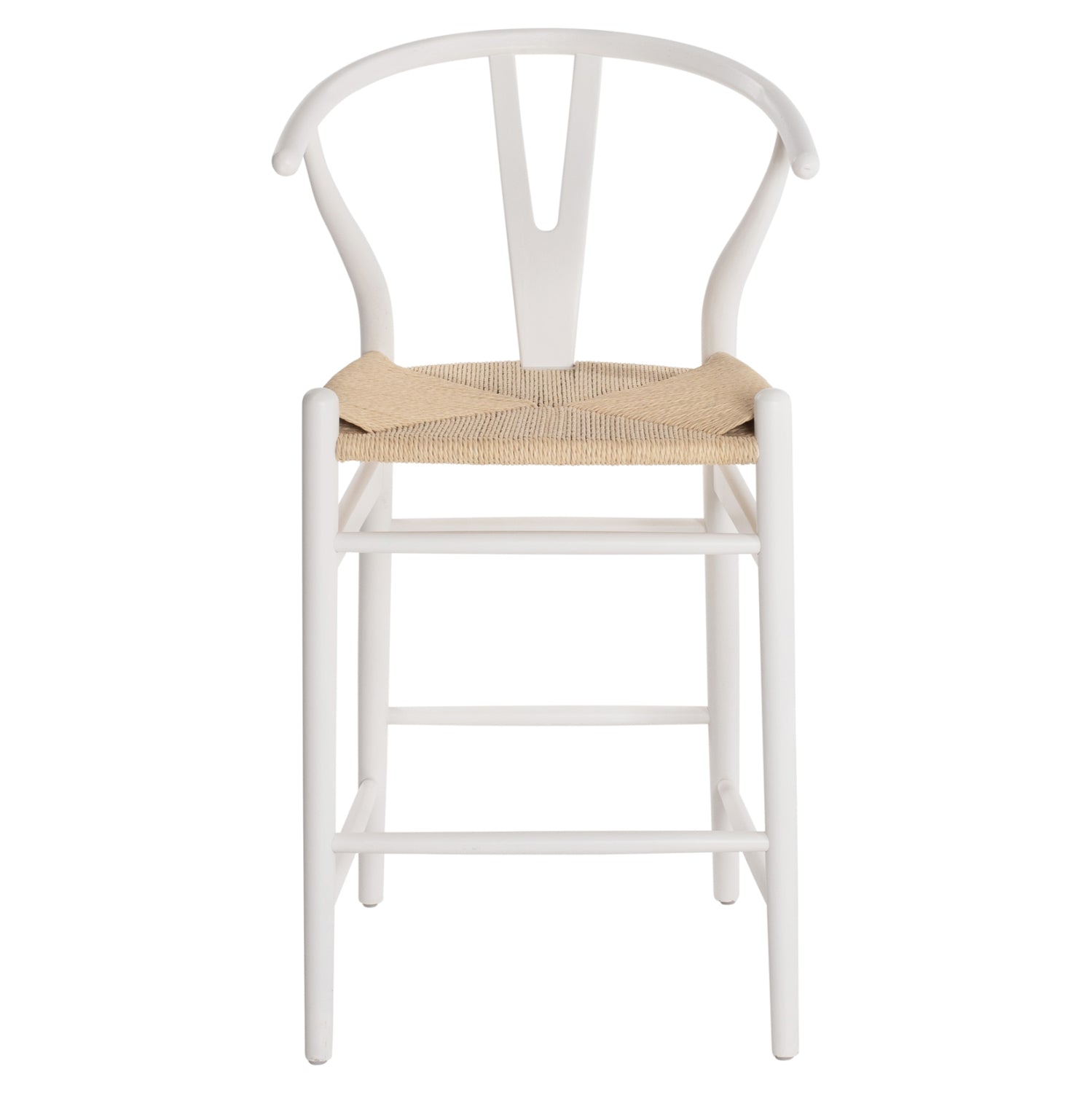 BAR STOOL BRAVE BEECH WOOD WISHBONE BACKREST SEMI-CIRCULAR HM9405.03 48x53x100H cm.