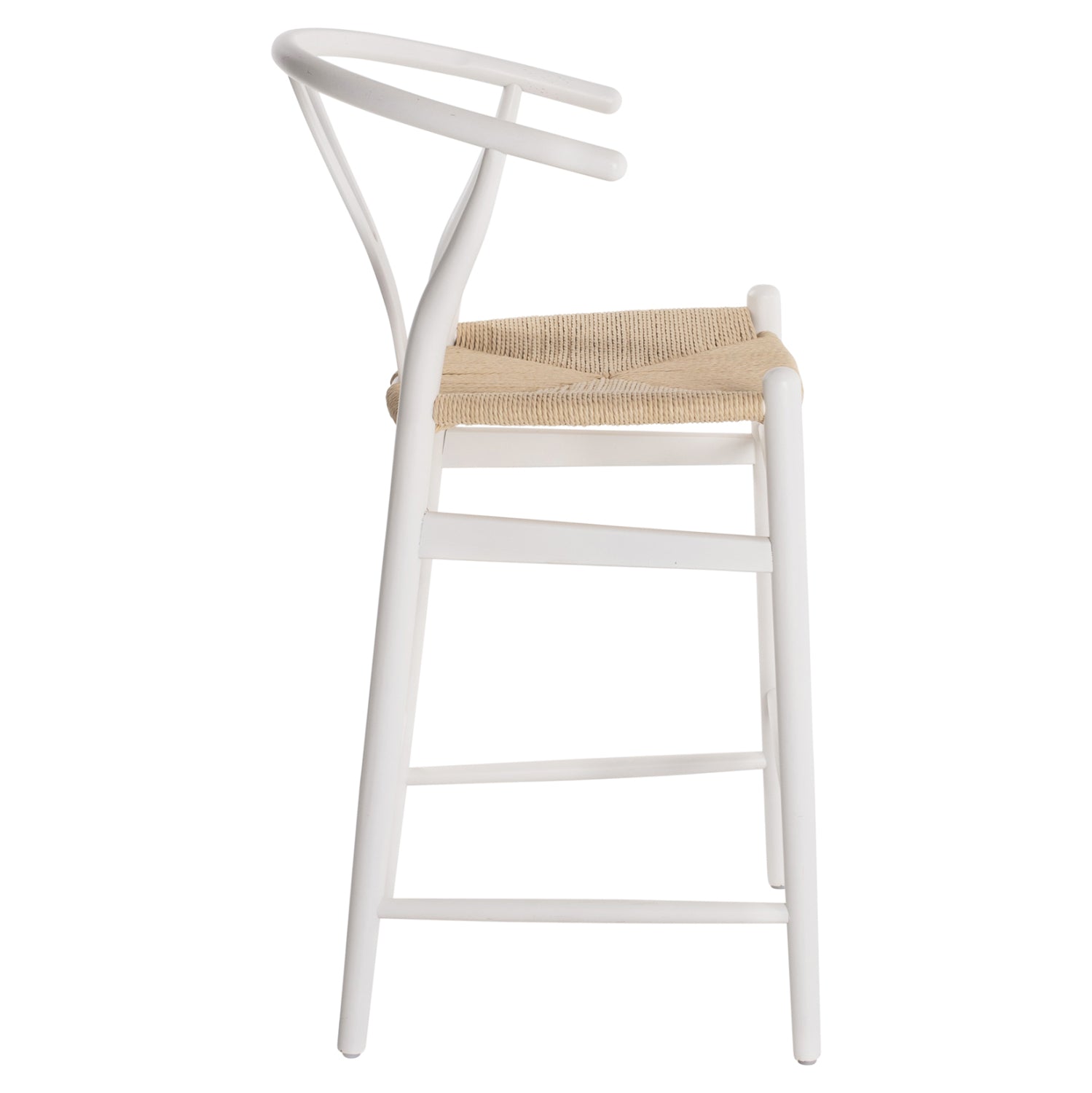 BAR STOOL BRAVE BEECH WOOD WISHBONE BACKREST SEMI-CIRCULAR HM9405.03 48x53x100H cm.