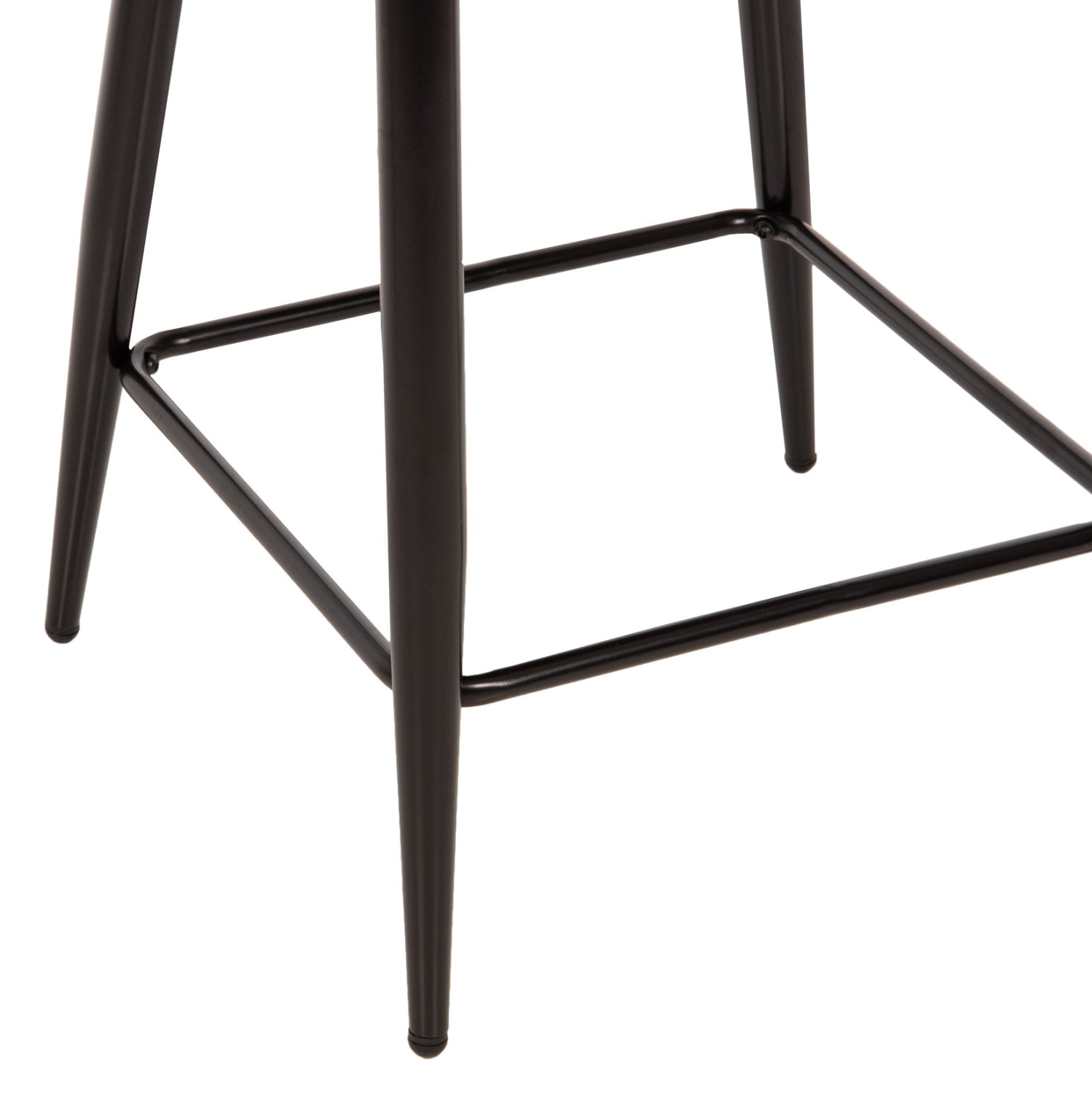 BAR STOOL MEDIUM HEIGHT ΗΜ8586.03 GREΕΝ BOUCLE FABRIC-BLACK METAL LEGS 55x62x105H cm