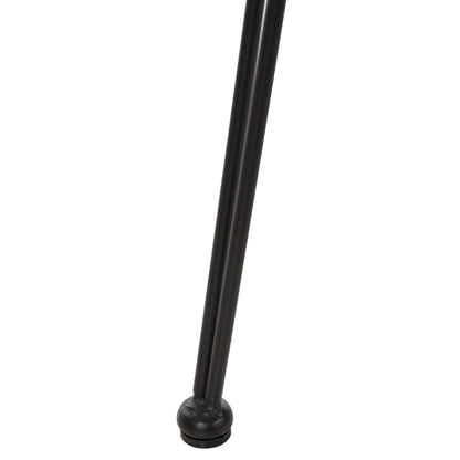 BAR STOOL MED.HEIGHT ALLEGRA HM5643.11 METAL&CUSHION BLACK-WICKER BEIGE 50x55x103Hcm.