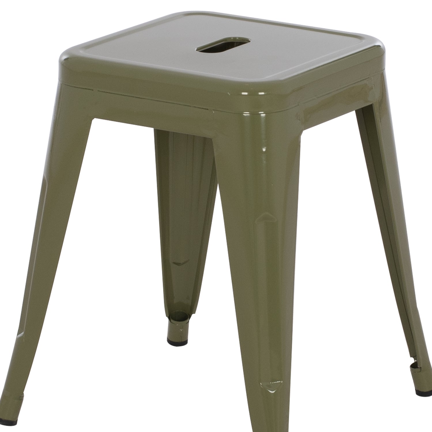STOOL MELITA HM0096.43 METAL IN DARK OLIVE COLOR 37x37x45Hcm.