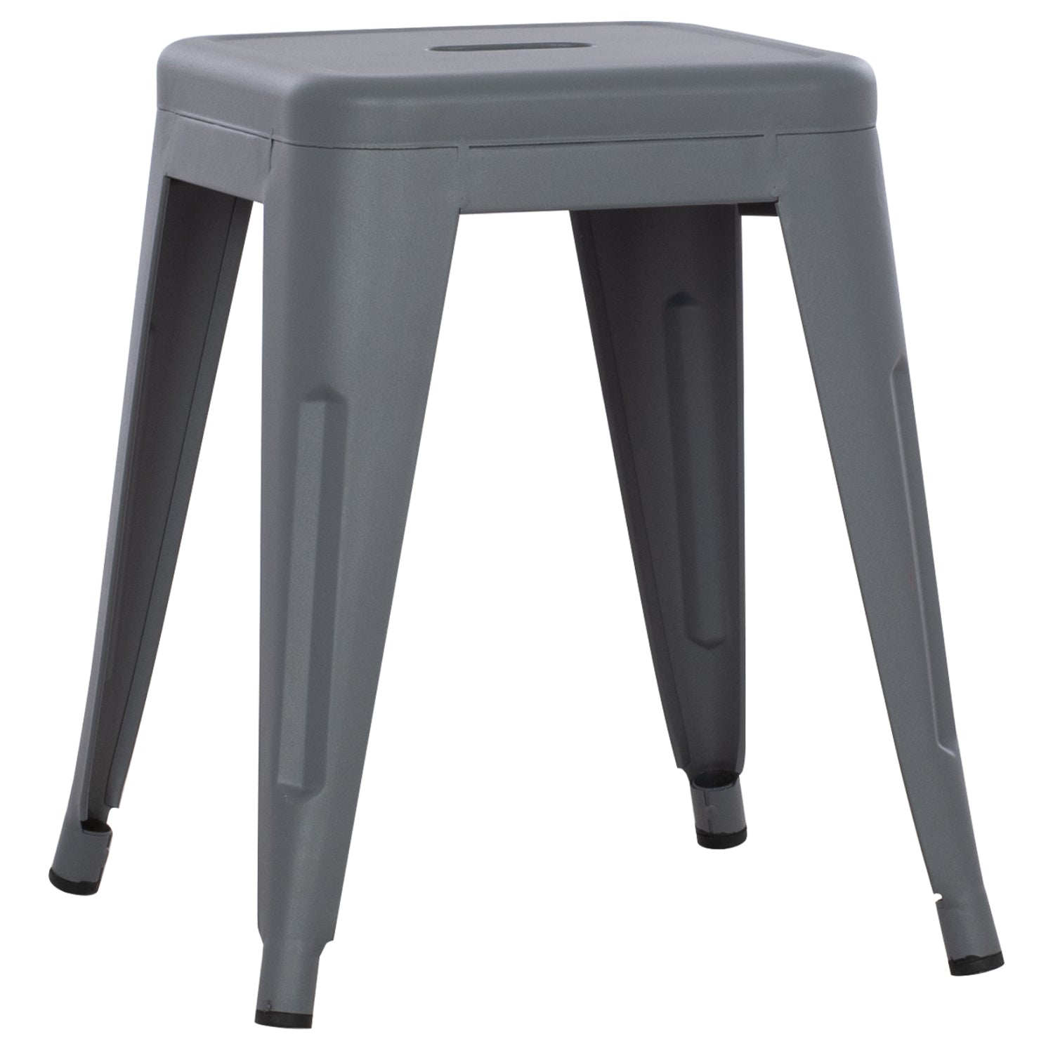 STOOL MELITA HM0096.50 METAL IN MATTE GREY COLOR 37x37x45Hcm.