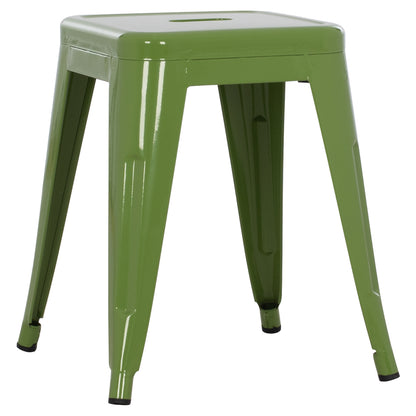 STOOL MELITA HM0096.53 METAL IN LIGHT OLIVE GREEN COLOR 37x37x45Hcm.