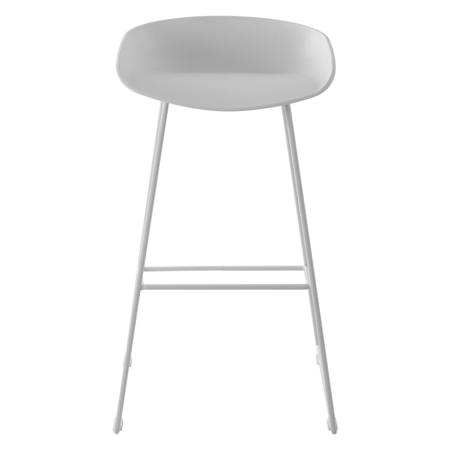 Stool HM8450.01 Metallic with seat PP White 47x47x83cm