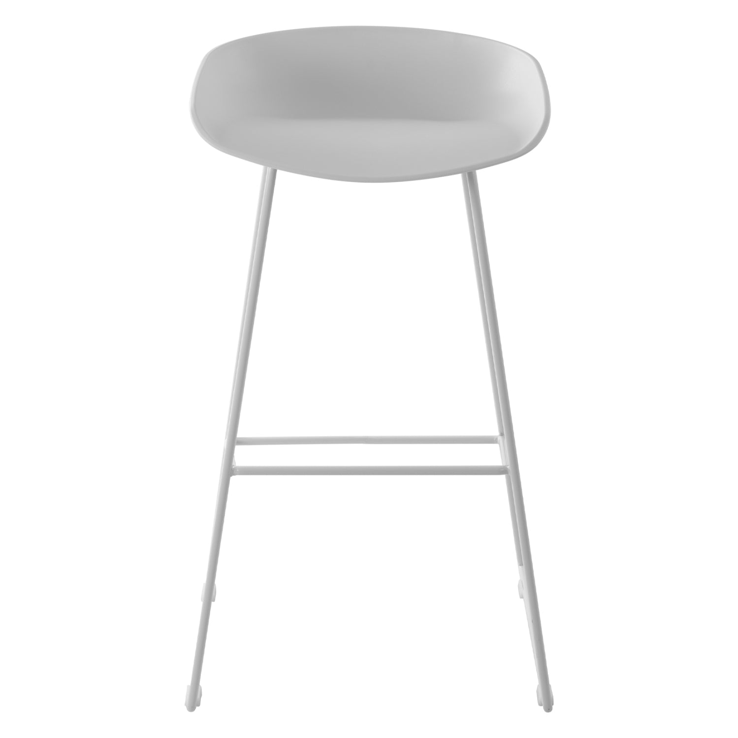 Stool HM8450.01 Metallic with seat PP White 47x47x83cm