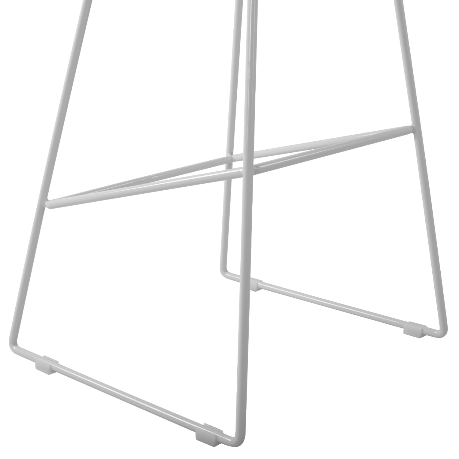 Stool HM8450.01 Metallic with seat PP White 47x47x83cm