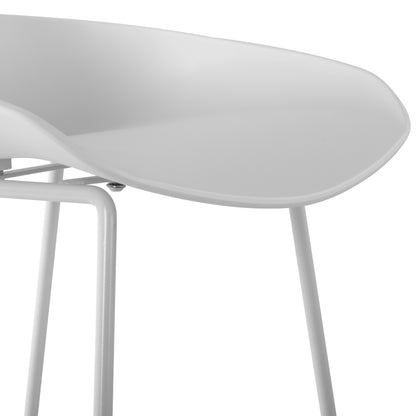 Stool HM8450.01 Metallic with seat PP White 47x47x83cm