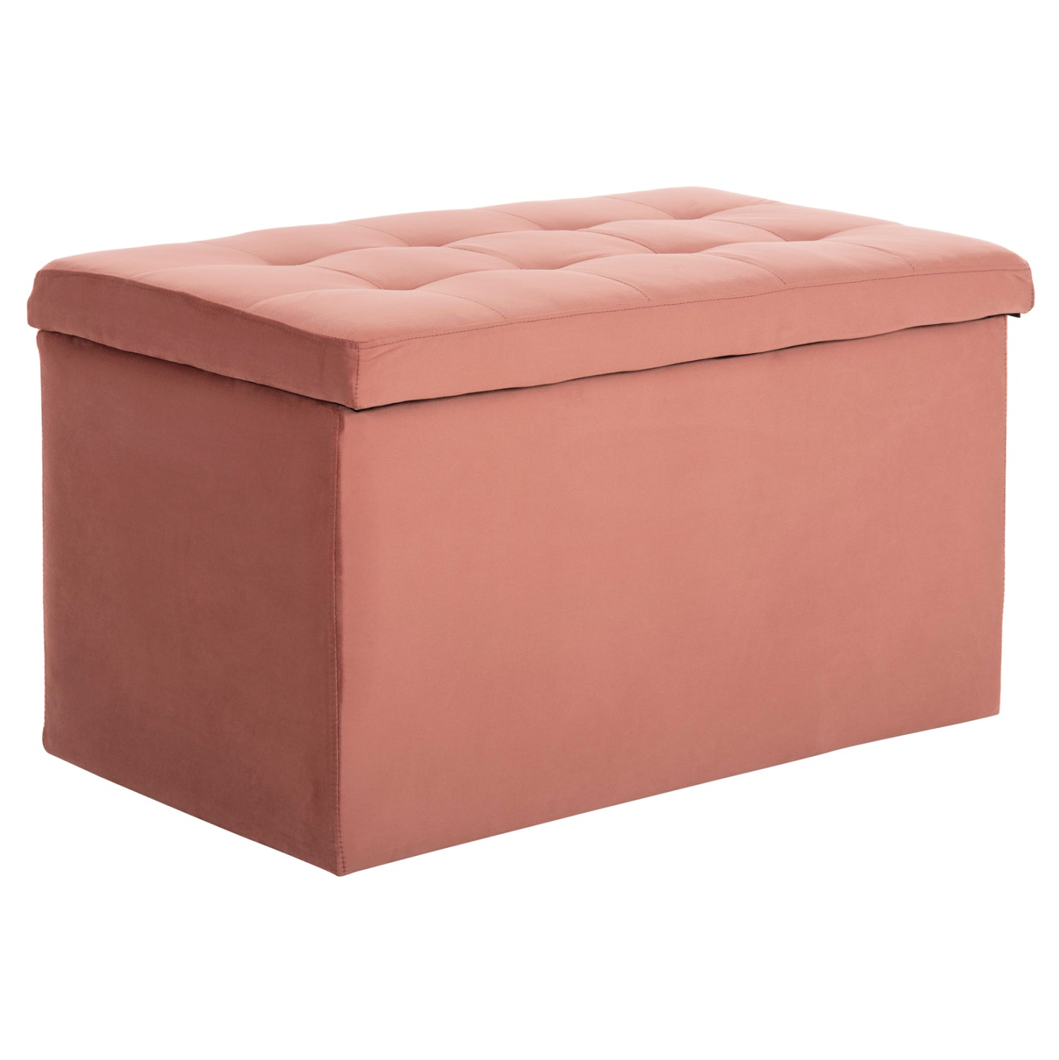 STOOL/TRUNK WITH STORAGE SPACE PUNK HM279.12 DUSTY PINK VELVET 90x50x52Hcm.