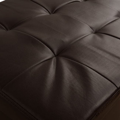 Stool with PU Brown Punk HM279.03 90x50x52cm