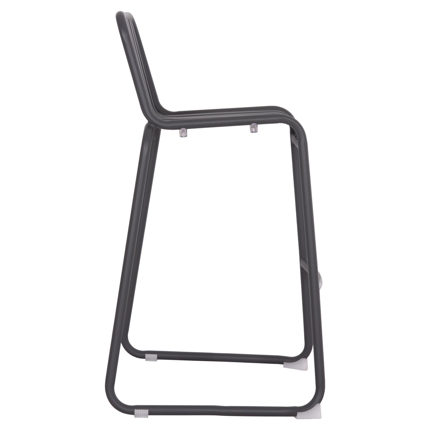 BAR STOOL ALUMINUM RACHEL HM6341.01 GREY COLOR 47x56.5x98.5Hcm.