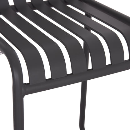 BAR STOOL ALUMINUM RACHEL HM6341.01 GREY COLOR 47x56.5x98.5Hcm.