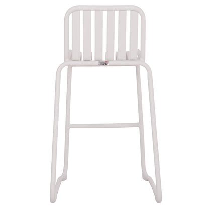 BAR STOOL ALUMINUM RACHEL HM6341.02 WHITE COLOR 47x56.5x98.5Hcm.