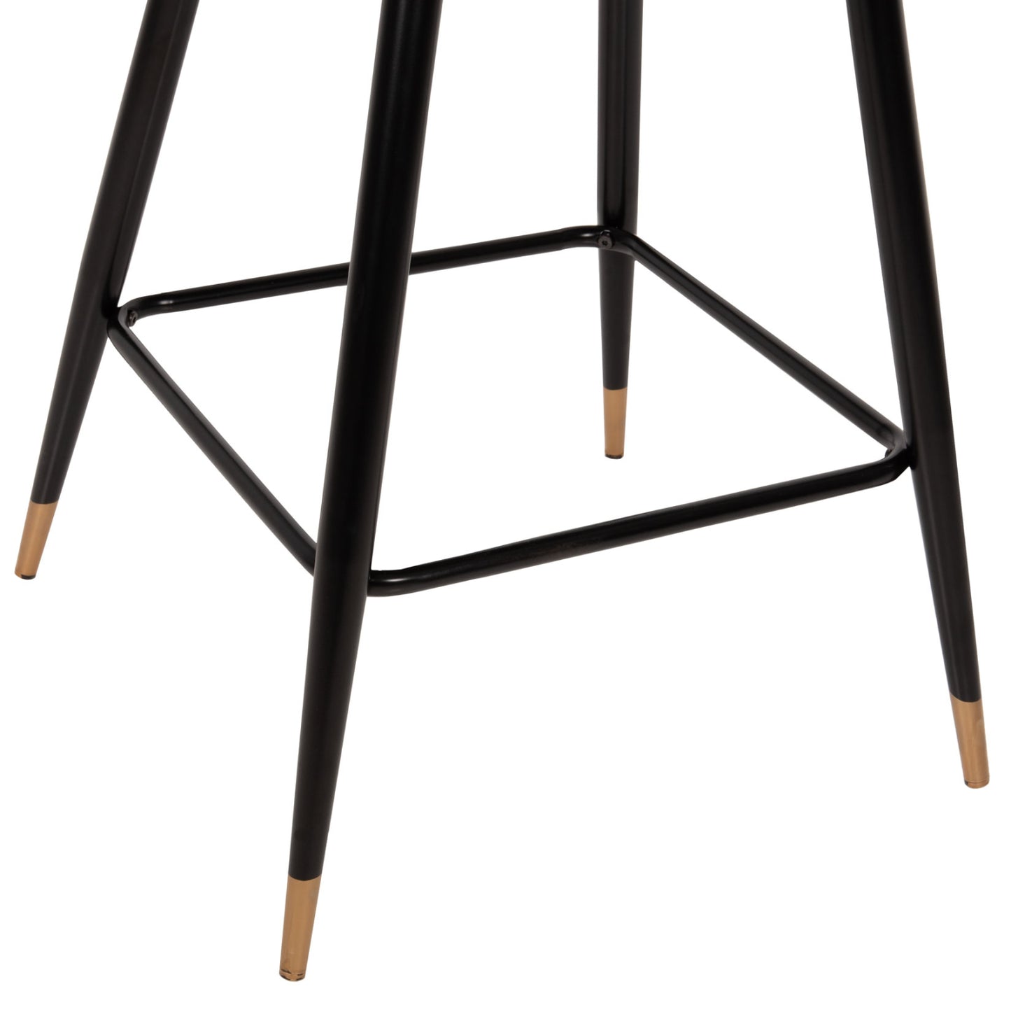 BAR STOOL VESNA HM8736.08 BLUE VELVET METAL FRAME IN BLACK 50x50x90Hcm.