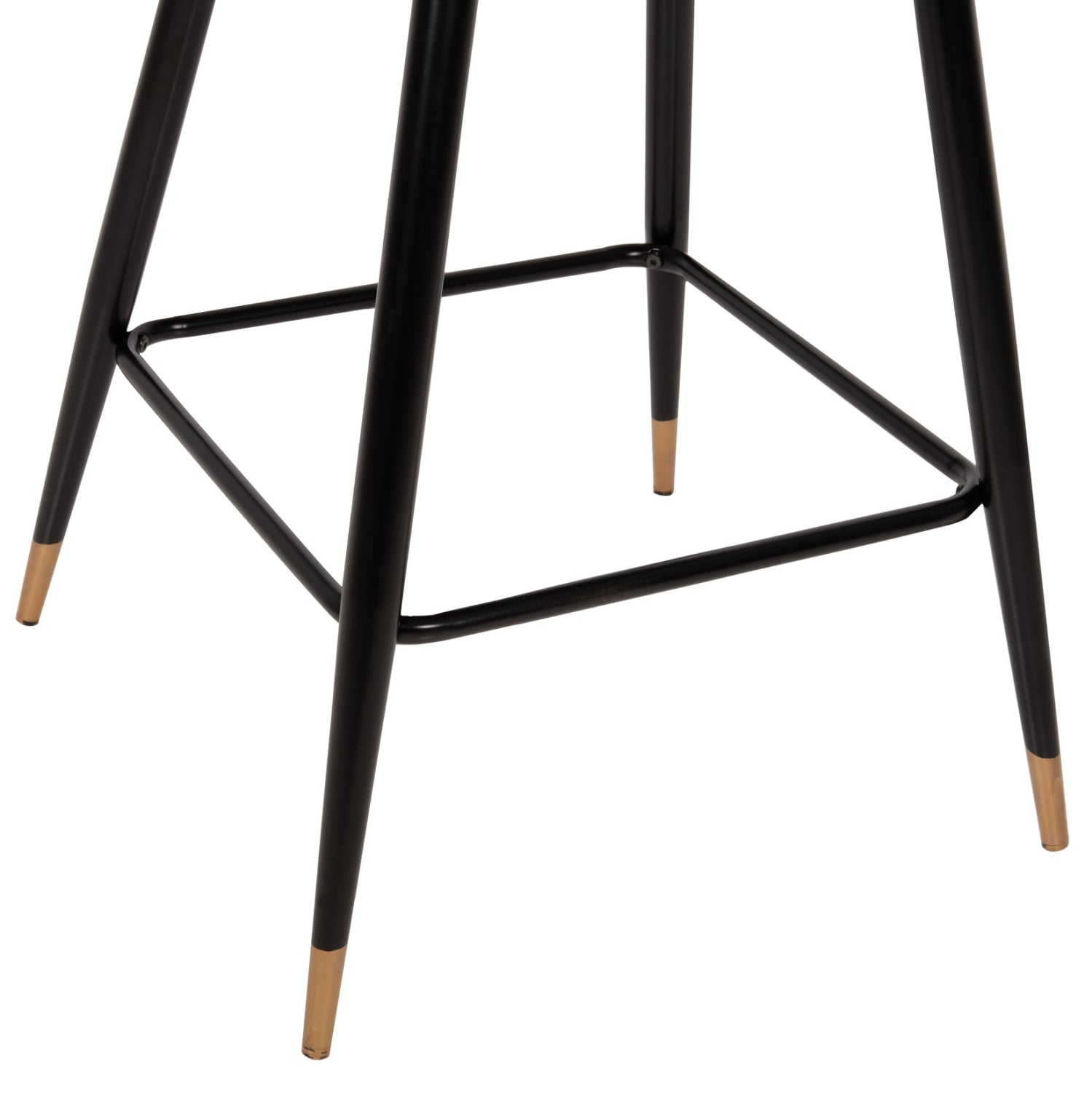BAR STOOL VESNA HM8736.08 BLUE VELVET METAL FRAME IN BLACK 50x50x90Hcm.