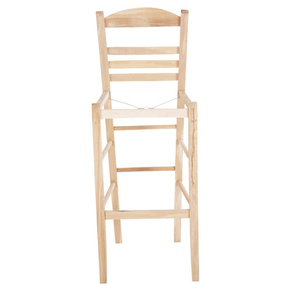 BAR STOOL GADIEL HM5587.02 BEECH WOOD IMPREGNATED-UNPAINTED 40,5x39x104.5Hcm.FRAME ONLY