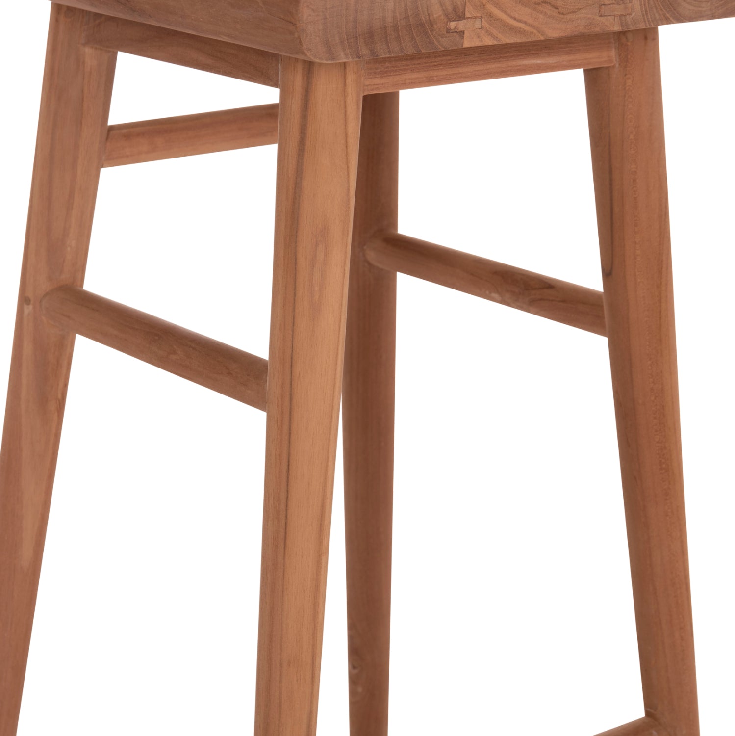 BAR STOOL BOLMAR HM18108 TEAK WOOD IN NATURAL COLOR 40.5x44x74Hcm.