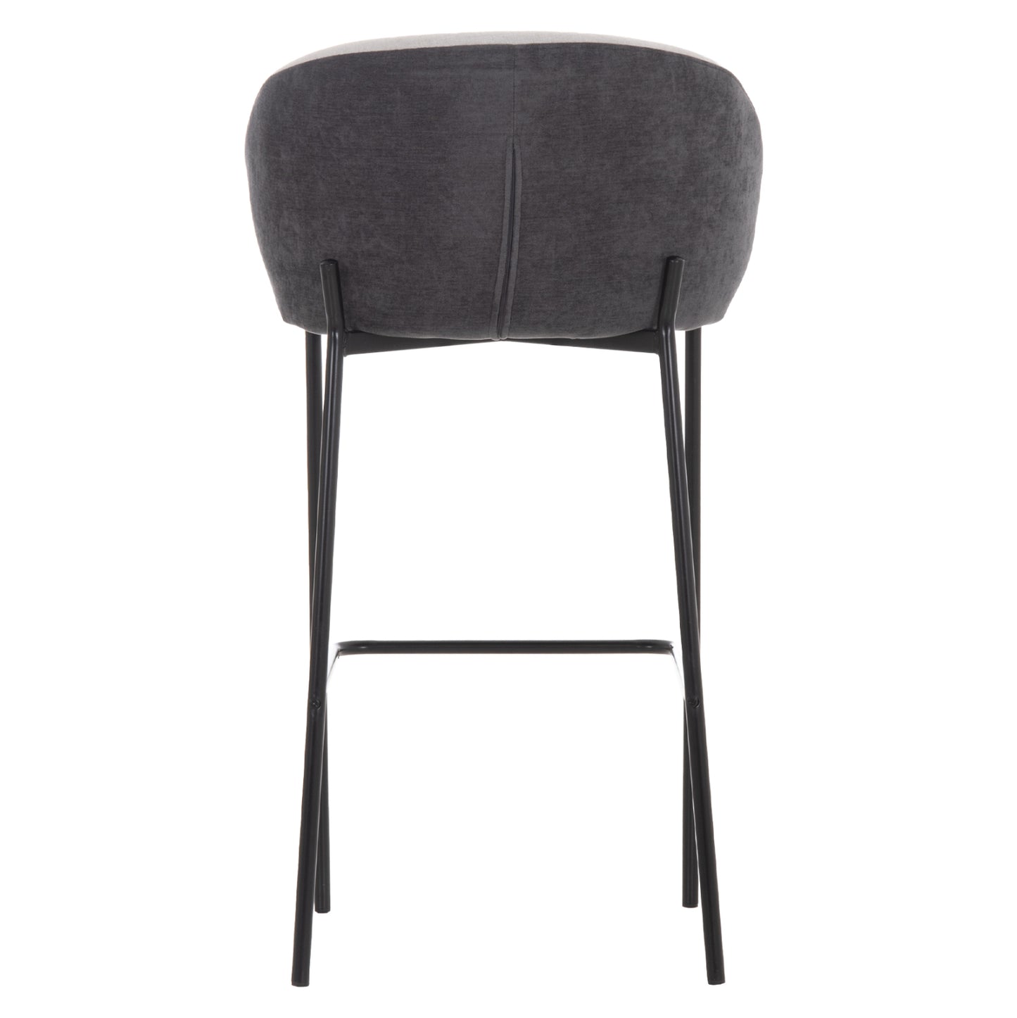 BAR STOOL DETTON HM18430.01 GREY FABRIC--BLACK METAL FRAME 55x50x97Hcm.