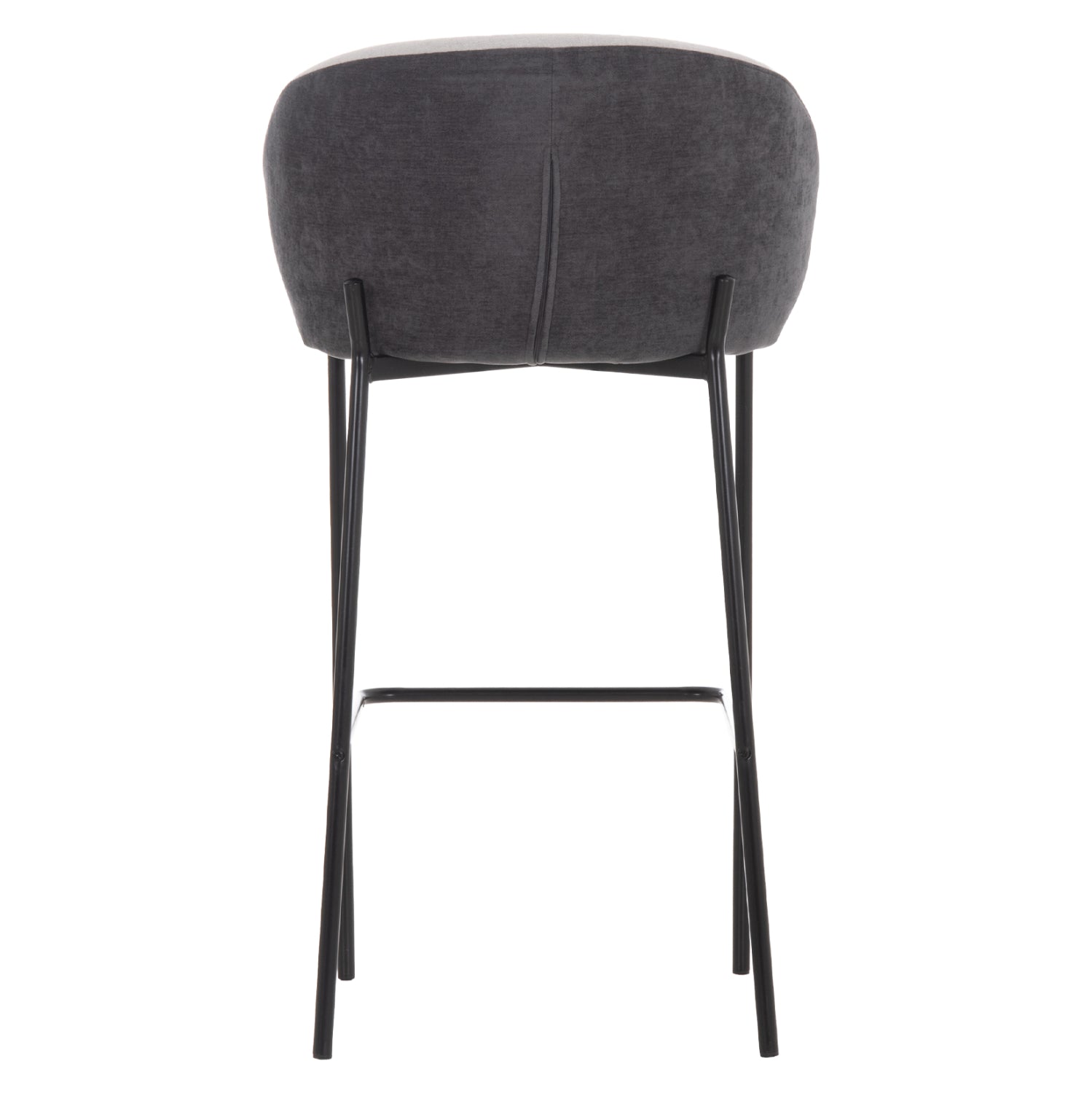 BAR STOOL DETTON HM18430.01 GREY FABRIC--BLACK METAL FRAME 55x50x97Hcm.
