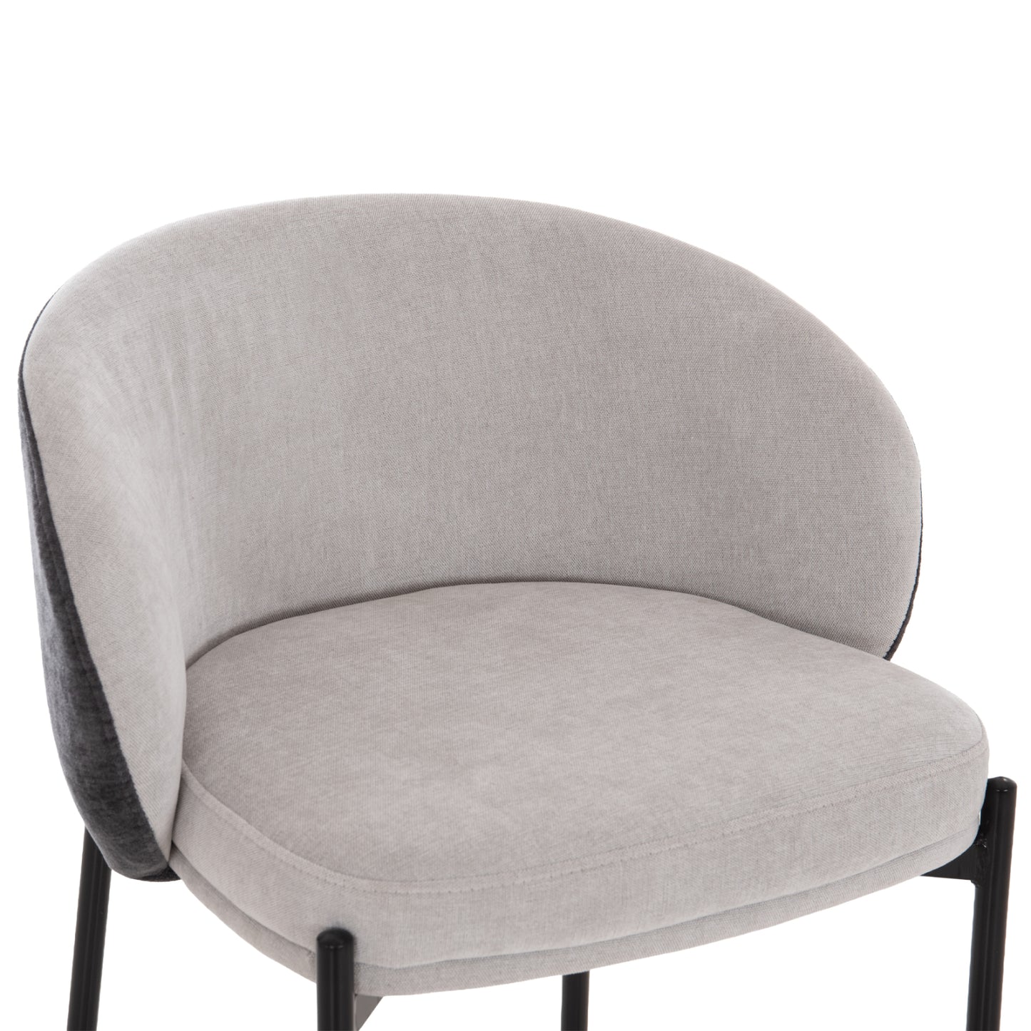 BAR STOOL DETTON HM18430.01 GREY FABRIC--BLACK METAL FRAME 55x50x97Hcm.