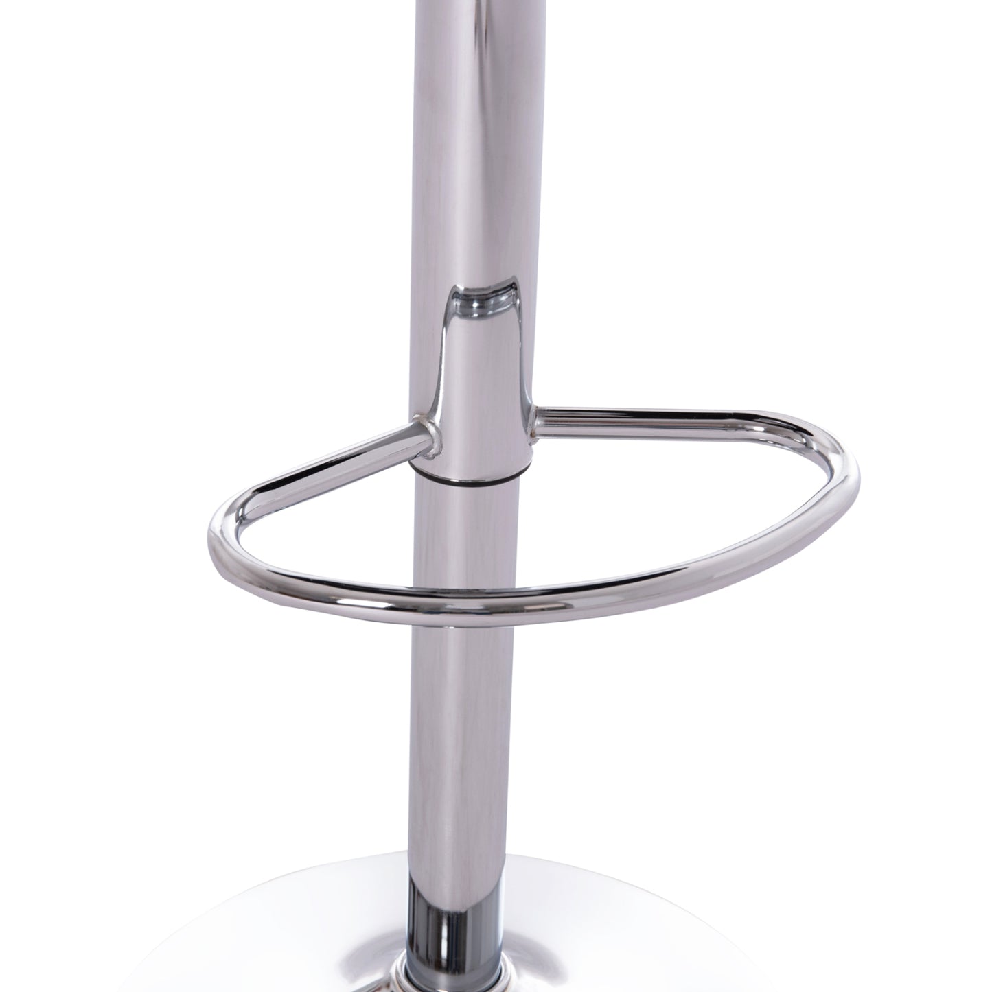BAR STOOL ROSE HM204.21 CHROMED BASE & SUSPENSION & BLACK PU 48x45x105Hcm.