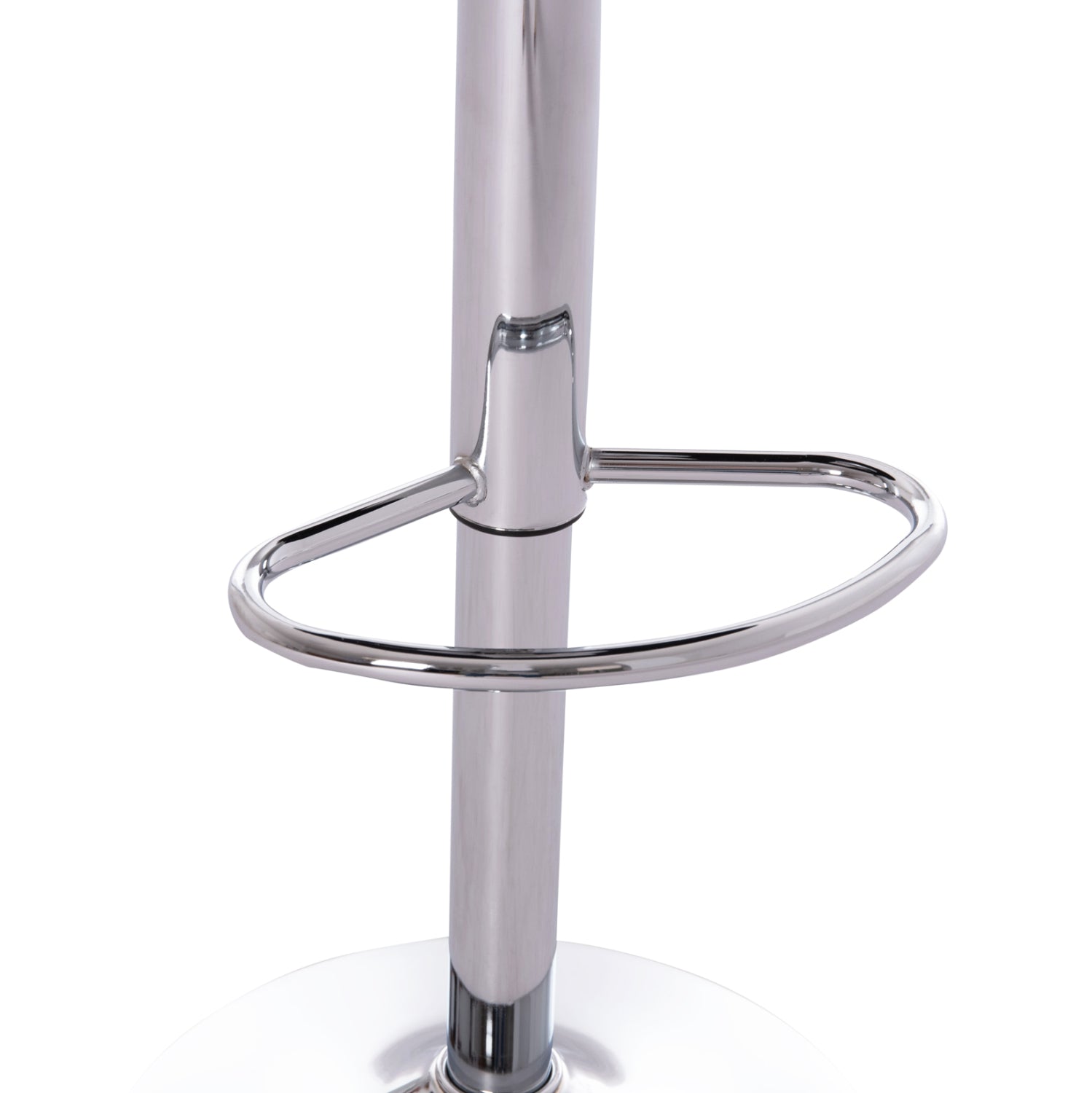 BAR STOOL ROSE HM204.21 CHROMED BASE & SUSPENSION & BLACK PU 48x45x105Hcm.