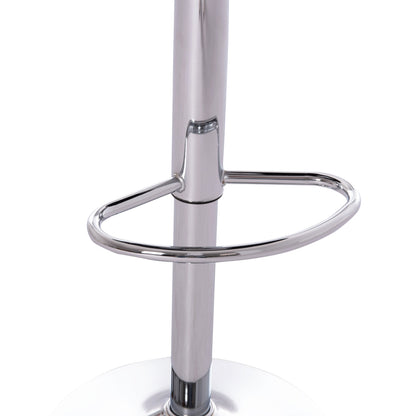BAR STOOL ROSE HM204.21 CHROMED BASE & SUSPENSION & BLACK PU 48x45x105Hcm.