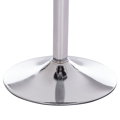 BAR STOOL ROSE HM204.21 CHROMED BASE & SUSPENSION & BLACK PU 48x45x105Hcm.