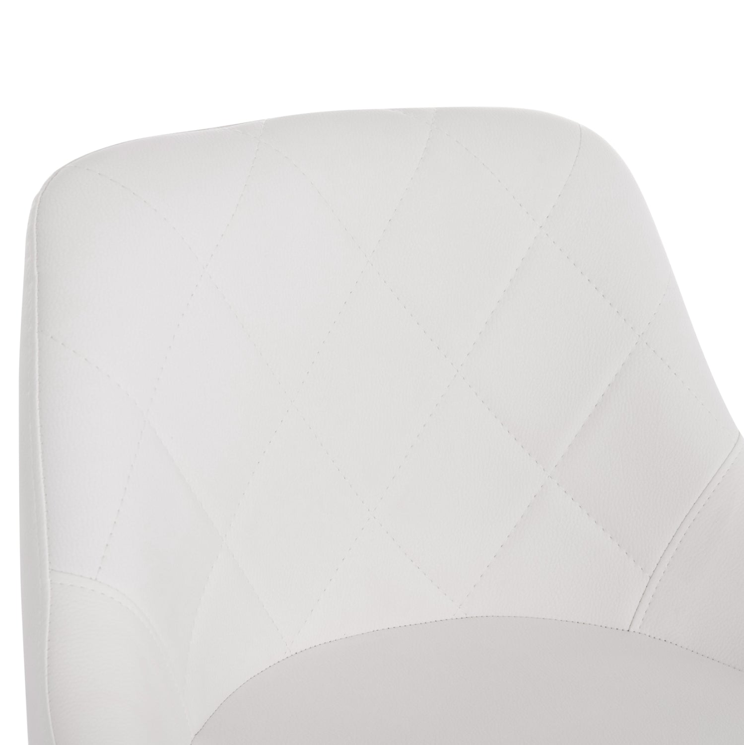 BAR STOOL ROSE HM204.22 CHROMED BASE & SUSPENSION & WHITE PU 48x45x105Hcm.