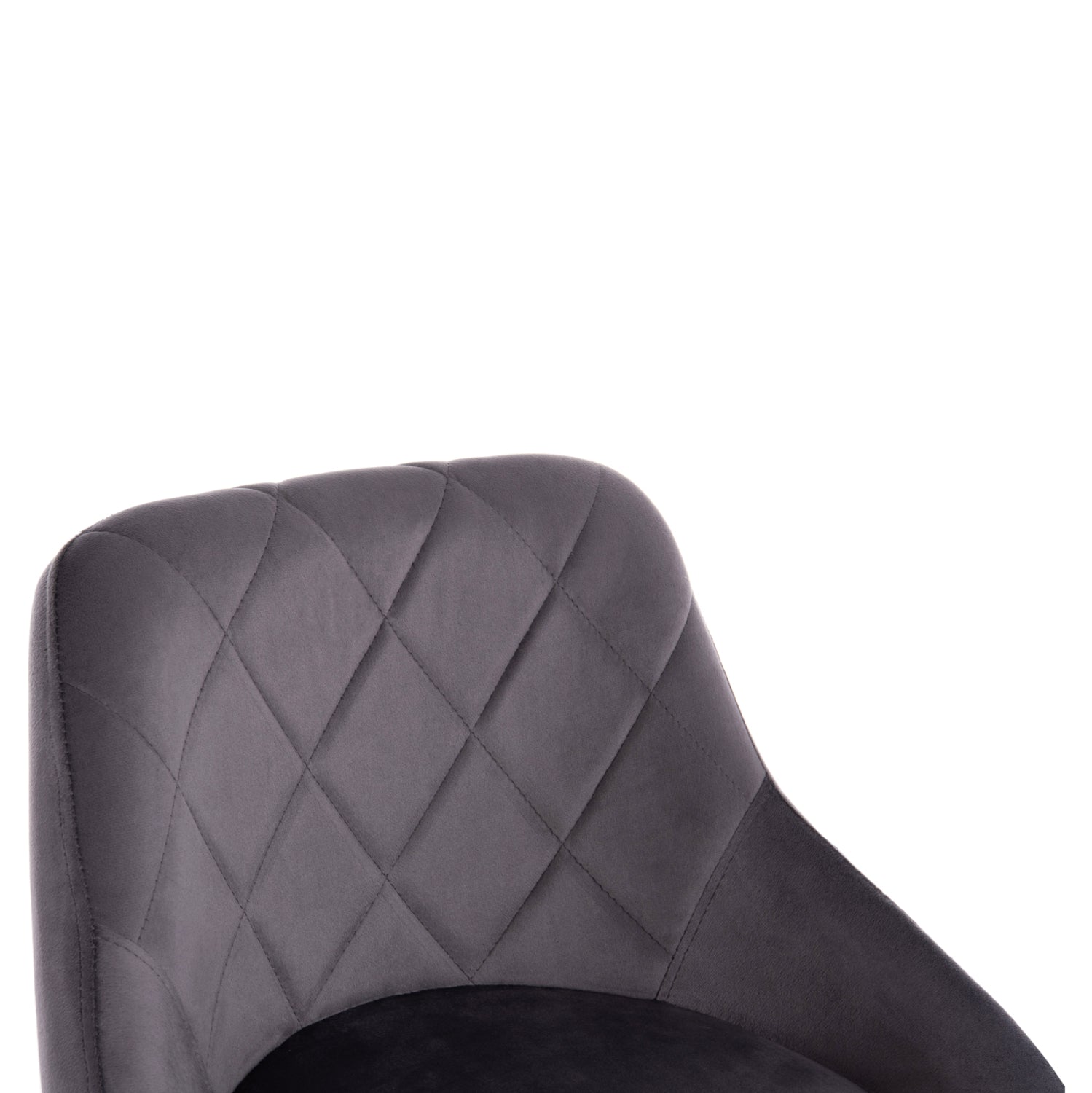 BAR STOOL ROSE HM204.41 CHROMED BASE & SUSPENSION & GREY VELVET 48x45x105Hcm.