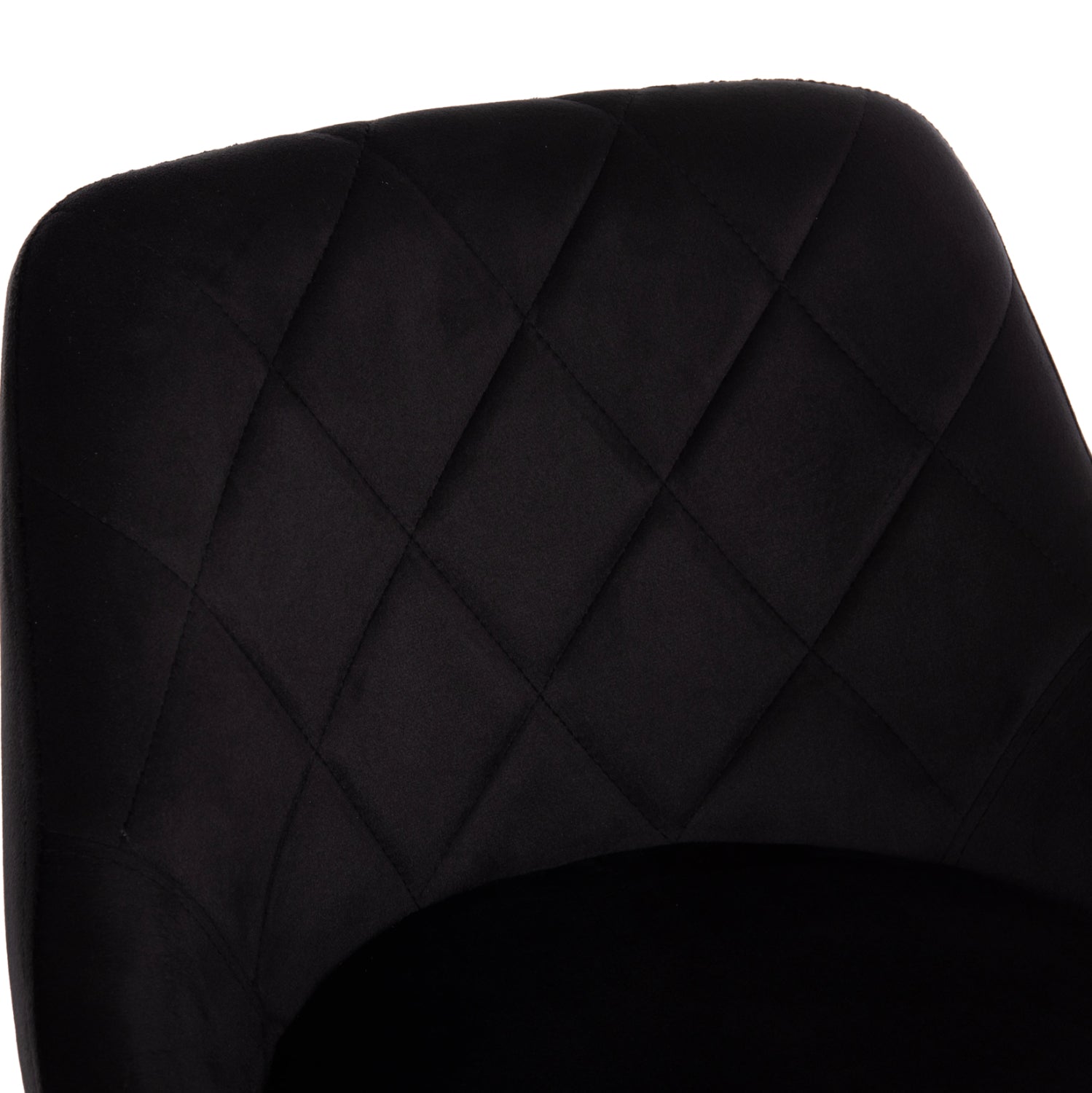 BAR STOOL ROSE HM204.44 CHROMED BASE & SUSPENSION & BLACK VELVET 48x45x105Hcm.