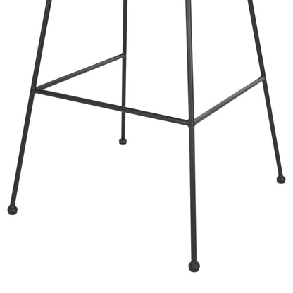 BAR STOOL ALLEGRA HM5455.11 METAL&CUSHION BLACK-WICKER BEIGE 56x59x116.5Hcm.