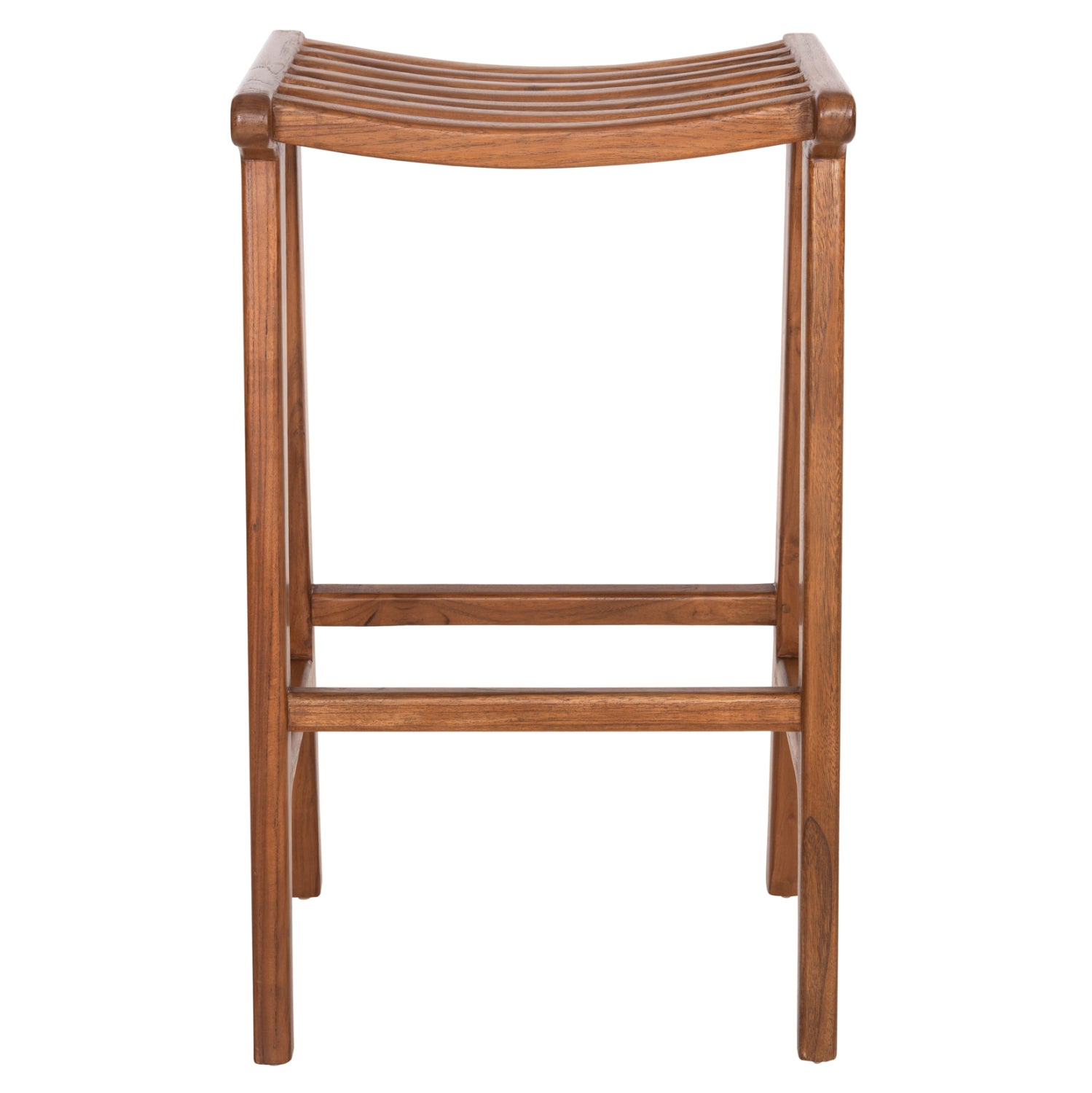 BAR STOOL BUNDY HM6130 TEAK WOOD IN WALNUT 45x40x75Hcm.