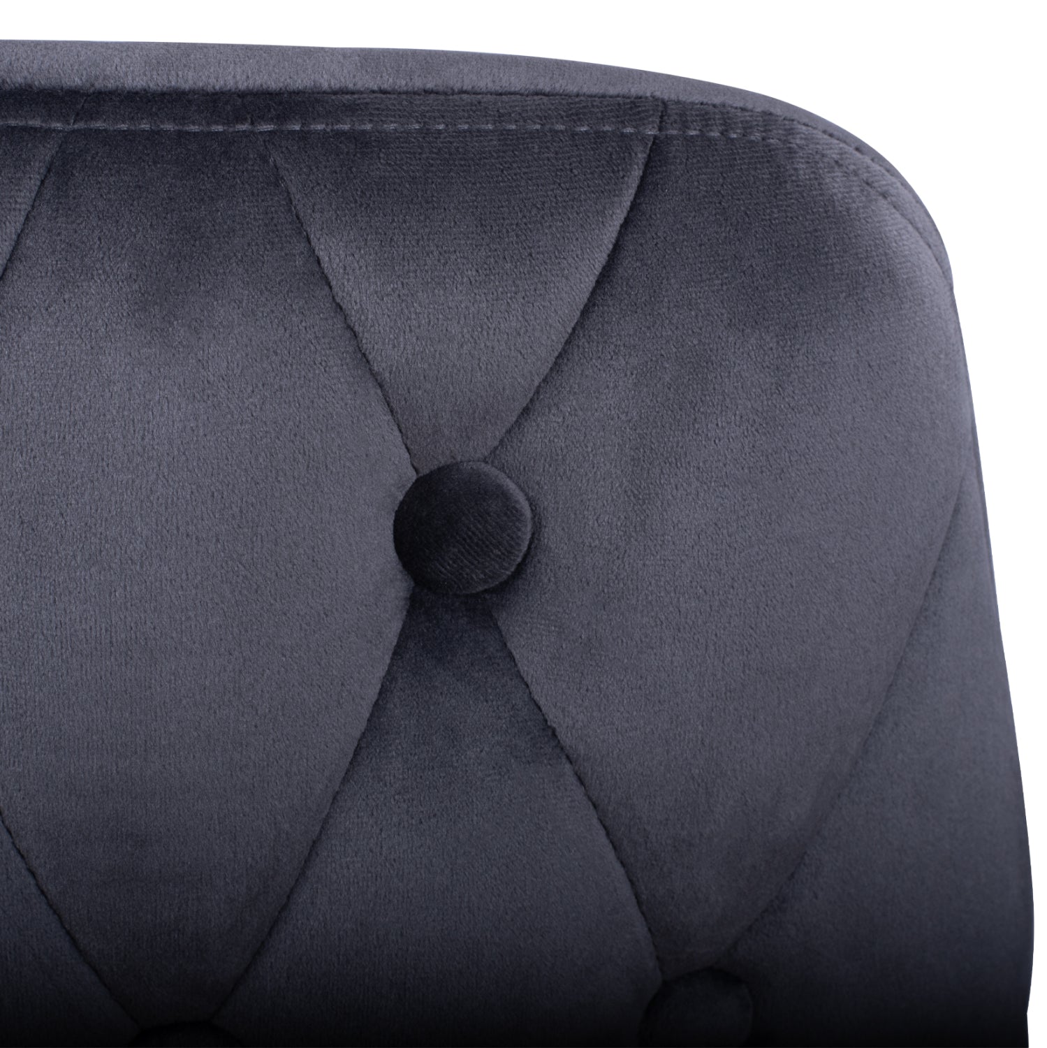 Bar Stool SERENITY HM8519.01 from velvet grey with metallic frame 51x57x110cm