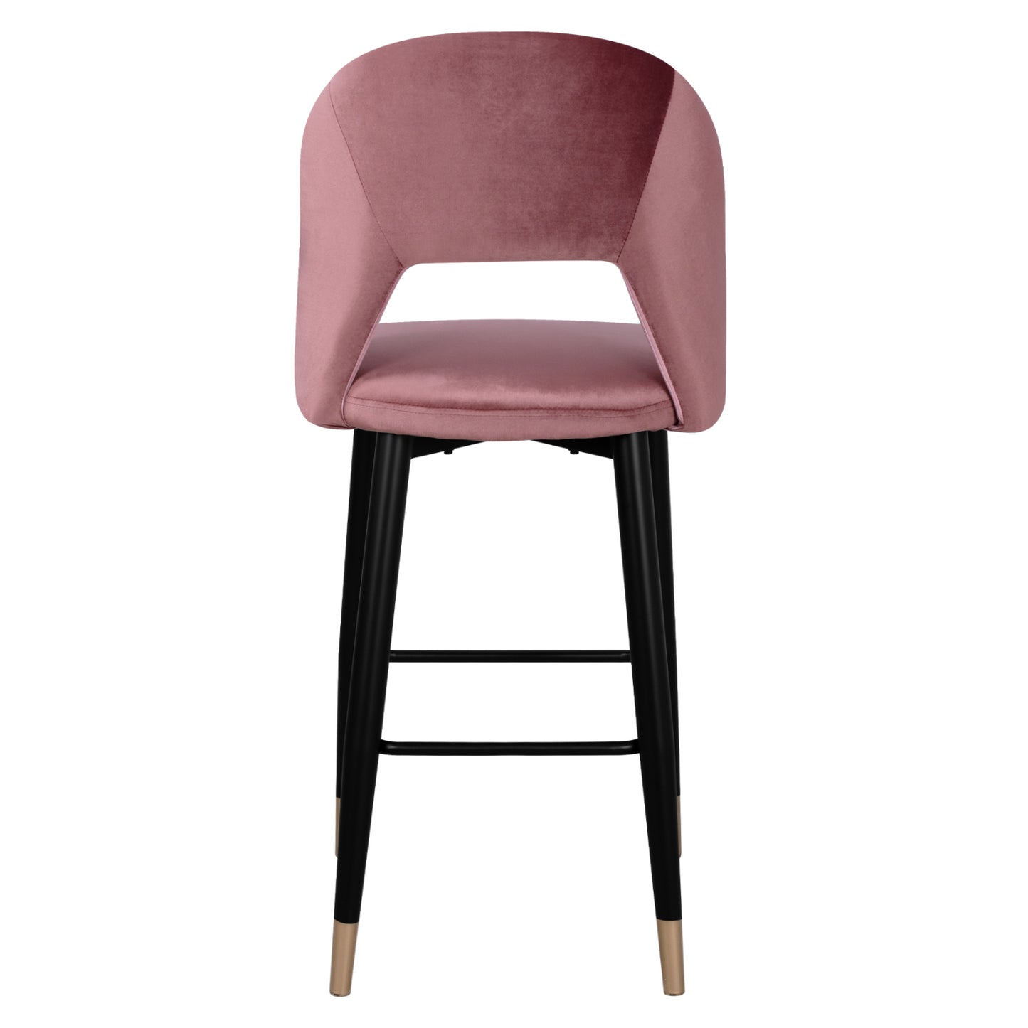 Bar Stool Harper HM8526.02 Velvet Rotten Apple with metallic Frame 50Χ51Χ111cm