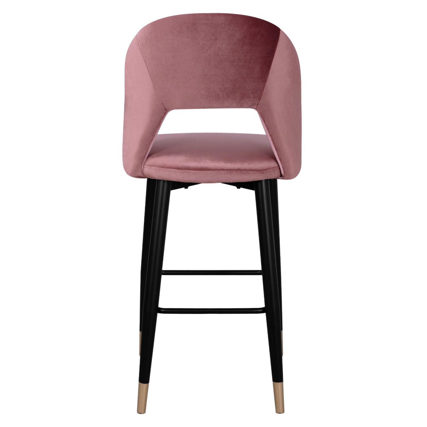 Bar Stool Harper HM8526.02 Velvet Rotten Apple with metallic Frame 50Χ51Χ111cm