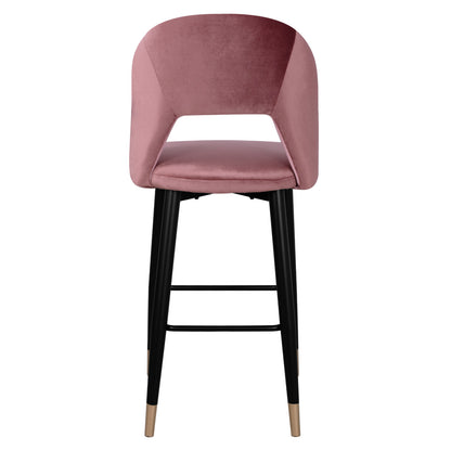 Bar Stool Harper HM8526.02 Velvet Rotten Apple with metallic Frame 50Χ51Χ111cm