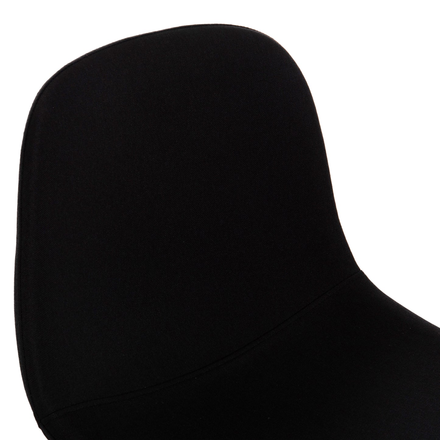 BAR STOOL VINCENT HM9298.24 MEDIUM HEIGHT-BLACK FABRIC-METAL LEGS 43x50x92.5Hcm.
